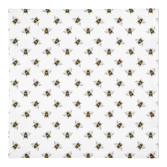 Bee Pattern 10" x 10" Cotton Twill Napkin